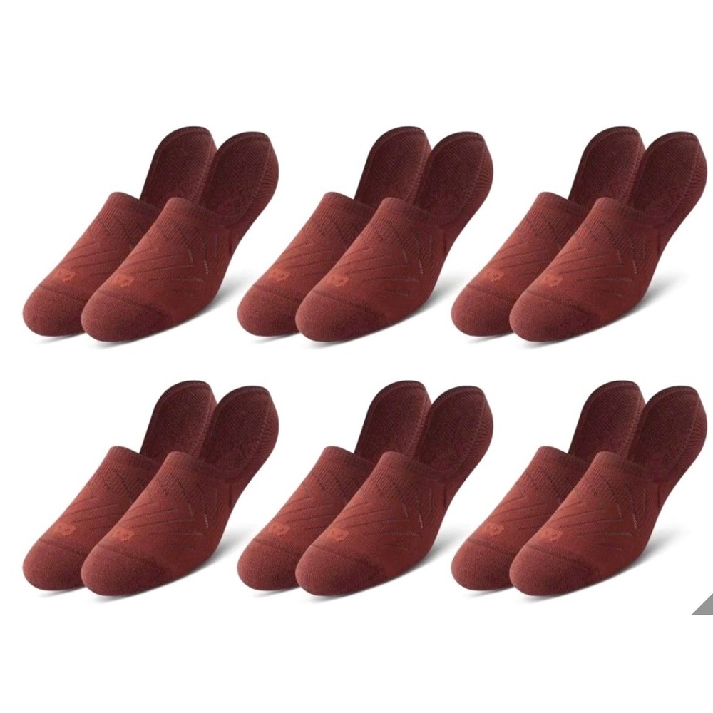 Pair of Thieves Mens No Show Socks SuperAir Mineral Red Cushion 6 Pack New Wick